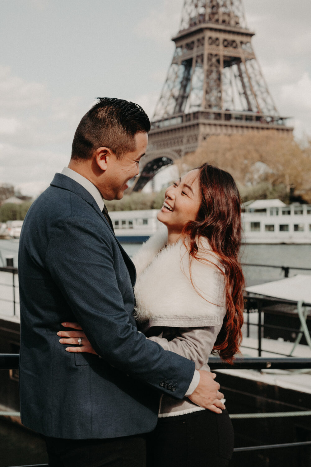 Eiffel Tower Surprise proposal photoshoot - Samuel & Erica